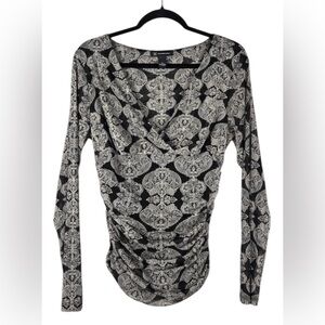 INC International Concepts Black and White Patterned Top💕